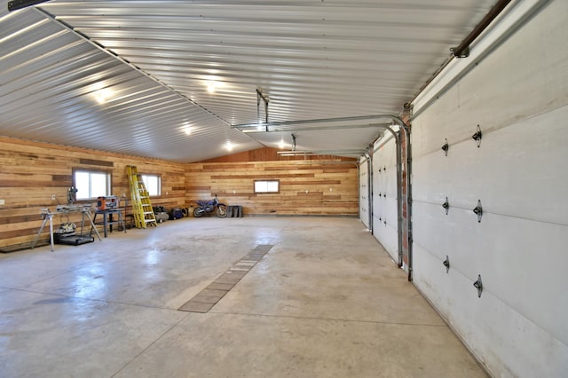 40749 Greencrest Rd, Crow River Twp, MN 56312 - garage with wood walls
