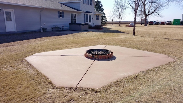 40749 Greencrest Rd, Crow River Twp, MN 56312 - view of patio / terrace featuring a fire pit
