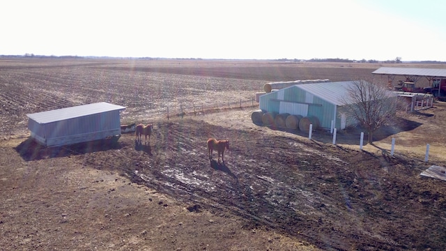 40749 Greencrest Rd, Crow River Twp, MN 56312 - exterior space with an outbuilding, a rural view, and a pole building