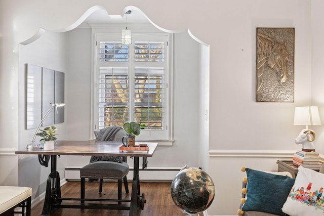 1801 Fremont Ave S Unit 101, Minneapolis, MN 55403 - home office featuring wood finished floors, healthy amount of natural light, and baseboard heating