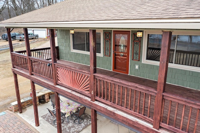 view of wooden terrace