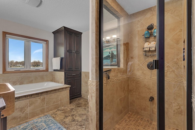 3202 Riviera Rd, Sartell, MN 56377 - full bath with a wainscoted wall, a bath, and a stall shower