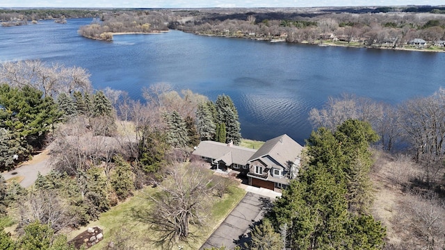 3202 Riviera Rd, Sartell, MN 56377 - aerial view with a water view and a forest view