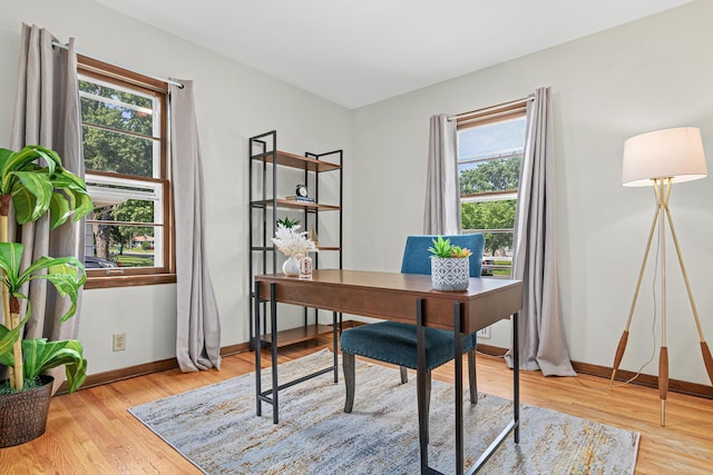 7244 12th Ave S, Richfield, MN 55423 - office area featuring healthy amount of natural light and wood finished floors