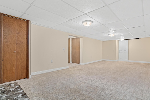 7244 12th Ave S, Richfield, MN 55423 - finished below grade area with a paneled ceiling and light colored carpet