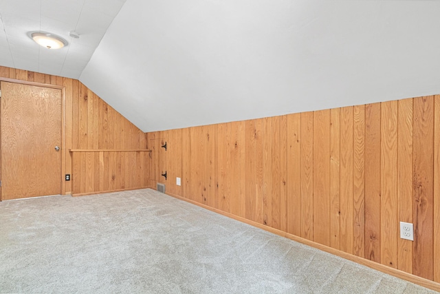 7244 12th Ave S, Richfield, MN 55423 - bonus room featuring lofted ceiling, wood walls, and carpet