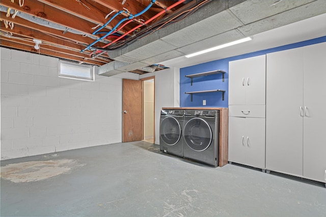 7244 12th Ave S, Richfield, MN 55423 - below grade area with washer and dryer and concrete block wall