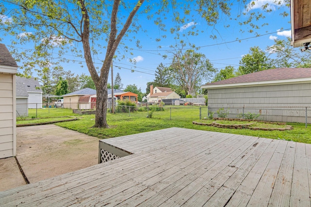 7244 12th Ave S, Richfield, MN 55423 - wooden deck featuring a fenced backyard and a residential view