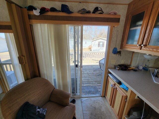 doorway featuring cooling unit