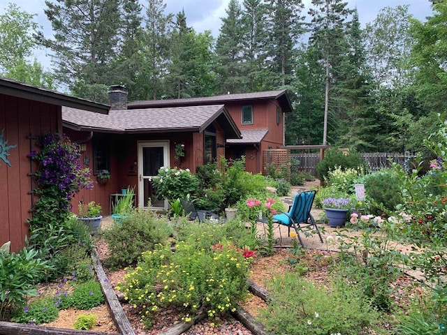 exterior space with fence