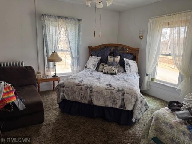 view of carpeted bedroom
