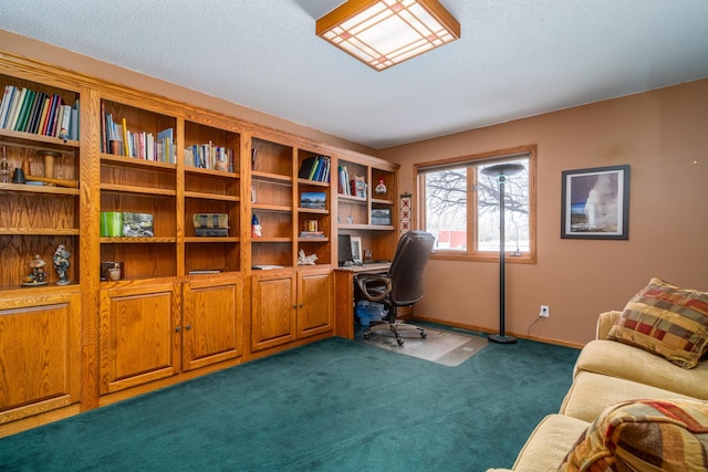 27192 237th Ave SW, Crookston Twp, MN 56716 - office area featuring dark carpet and baseboards