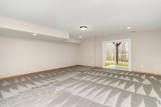 575 Elins Lake Rd SE, Cambridge, MN 55008 - spare room featuring carpet and recessed lighting