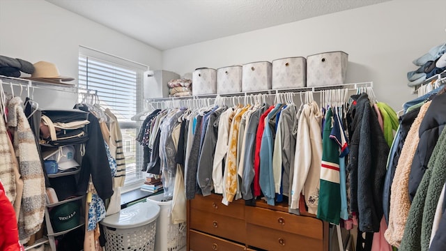 view of walk in closet