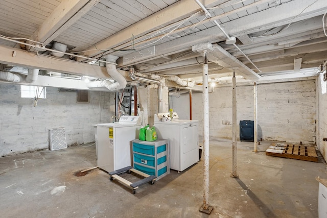178 Mainzer St, West Saint Paul, MN 55118 - unfinished below grade area featuring washer and clothes dryer