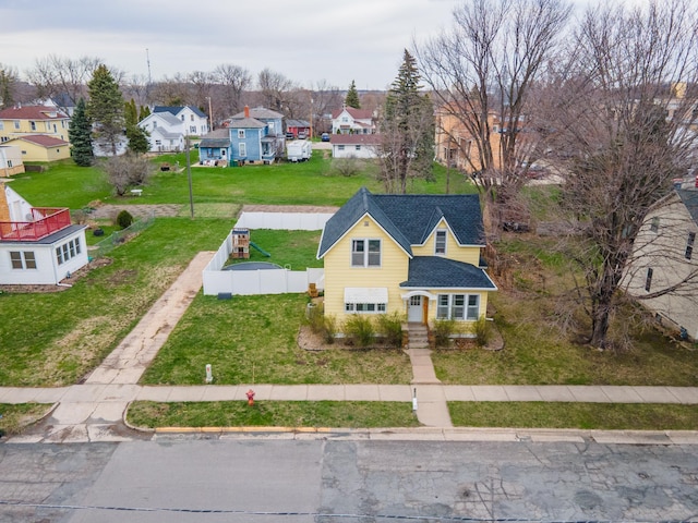 drone / aerial view featuring a residential view