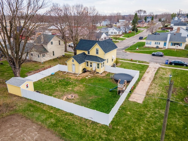 bird's eye view featuring a residential view
