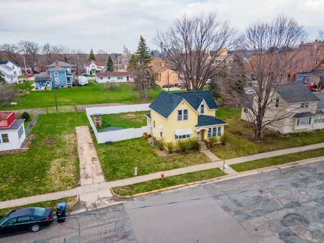 bird's eye view featuring a residential view