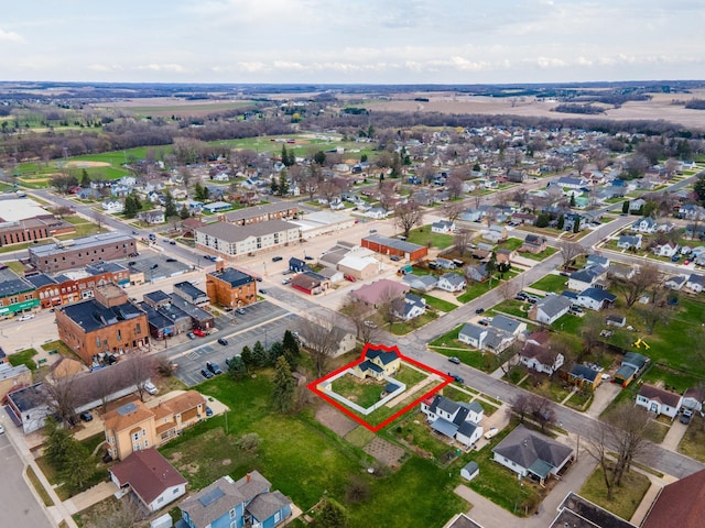 drone / aerial view with a residential view
