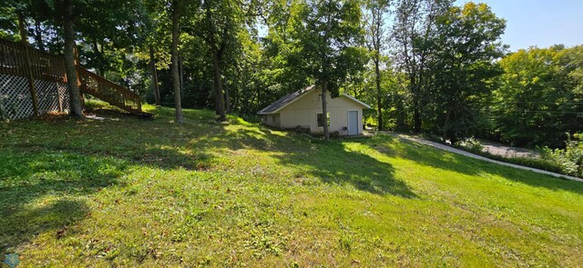 44629 Bear Trl, Lida Twp, MN 56572 - view of grassy yard with stairs