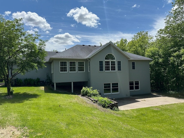 12114 260th St, Saint Cloud, MN 56301 - rear view of property with a patio area and a yard