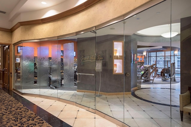 500 Grant St Unit 2707, Minneapolis, MN 55404 - community lobby with a high ceiling and recessed lighting