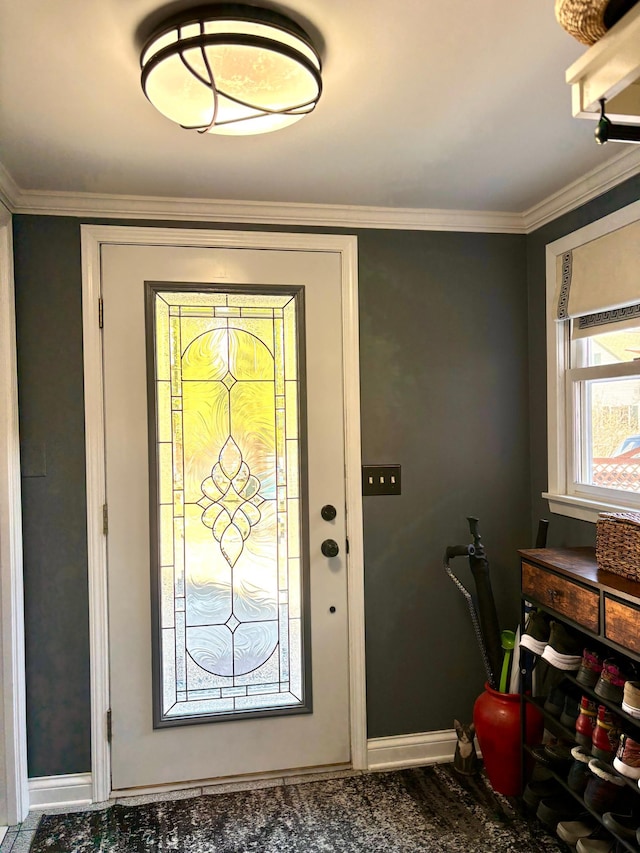 709 Riverside Dr N, North Hudson, WI 54016 - entryway with baseboards and crown molding