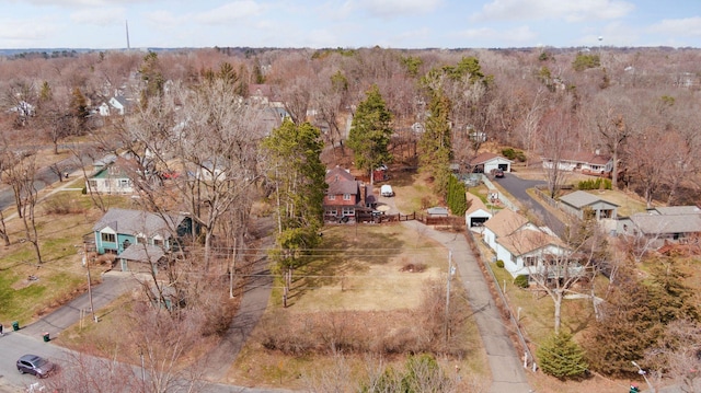 709 Riverside Dr N, North Hudson, WI 54016 - birds eye view of property featuring a wooded view and a residential view