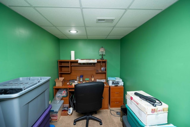 19988 Quentin Ave, Ravenna Twp, MN 55033 - office area with a paneled ceiling and light carpet