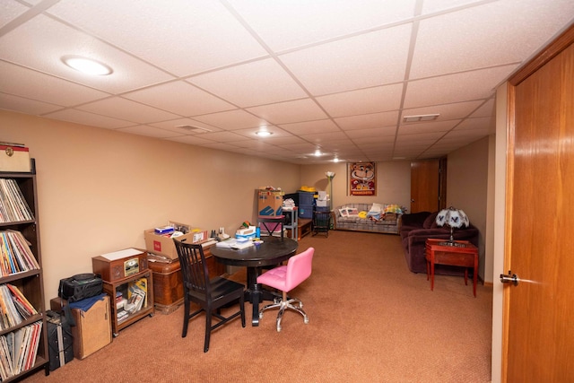 19988 Quentin Ave, Ravenna Twp, MN 55033 - office featuring carpet flooring and a drop ceiling