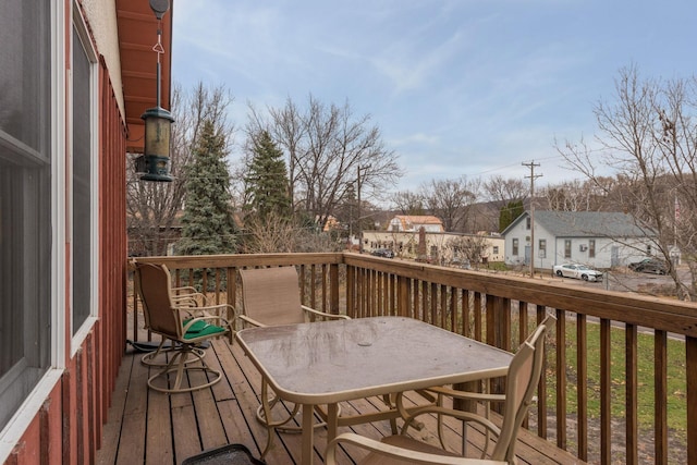 deck featuring a residential view