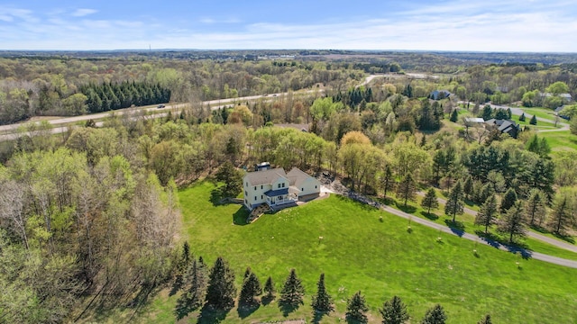 aerial view with a view of trees