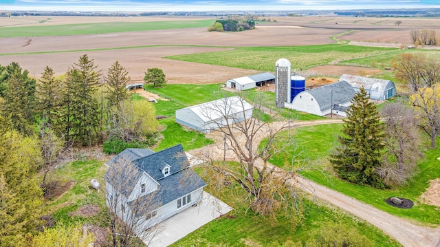 bird's eye view featuring a rural view