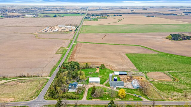 bird's eye view featuring a rural view