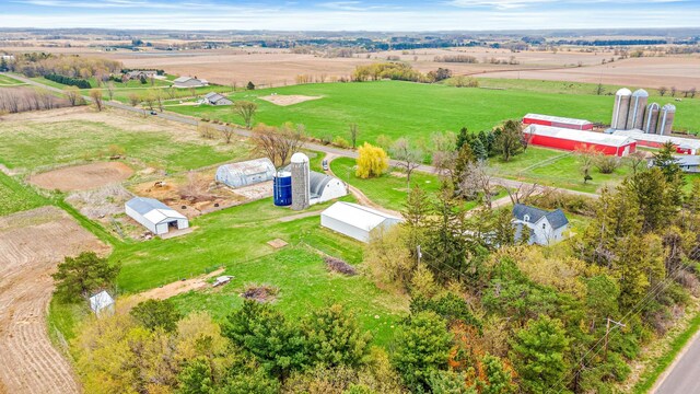 bird's eye view featuring a rural view