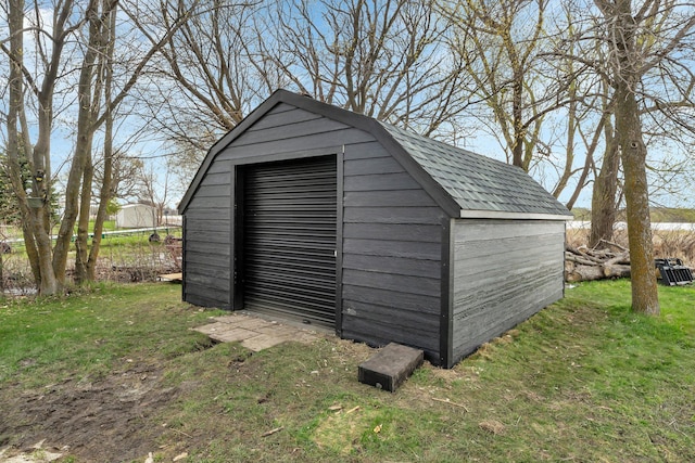 view of shed