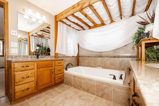 15671 Wermager Beach Rd, Lake Park, MN 56554 - bathroom with vanity and a bath