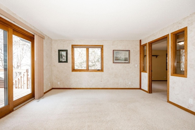 15671 Wermager Beach Rd, Lake Park, MN 56554 - spare room featuring plenty of natural light, carpet floors, and baseboards