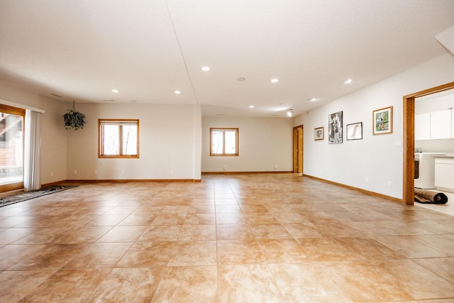 15671 Wermager Beach Rd, Lake Park, MN 56554 - unfurnished room with recessed lighting, baseboards, and light tile patterned floors
