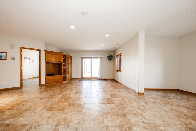 15671 Wermager Beach Rd, Lake Park, MN 56554 - unfurnished living room featuring recessed lighting and baseboards
