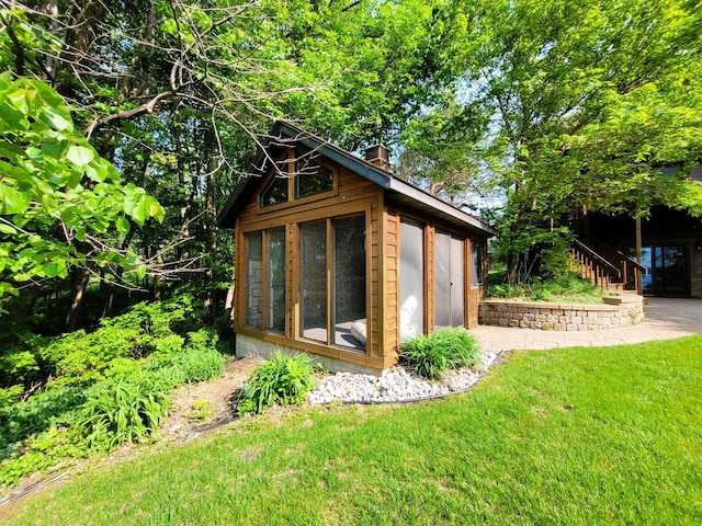 15671 Wermager Beach Rd, Lake Park, MN 56554 - view of outbuilding featuring stairway