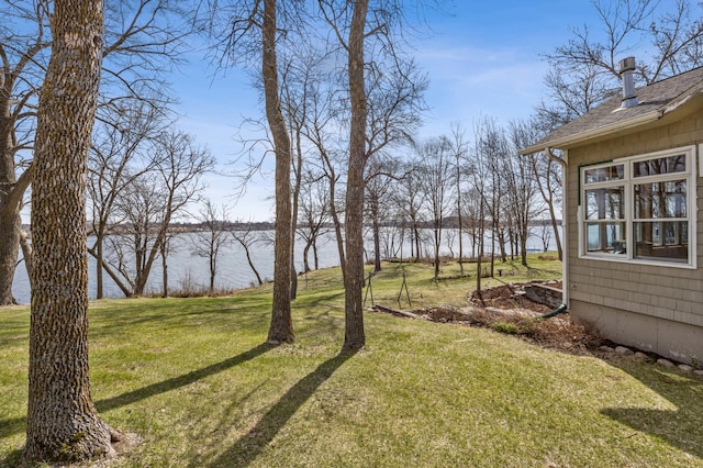 32331 Loon Dr, Candor Twp, MN 56587 - view of green lawn with a water view
