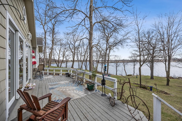 32331 Loon Dr, Candor Twp, MN 56587 - deck with a water view and a yard