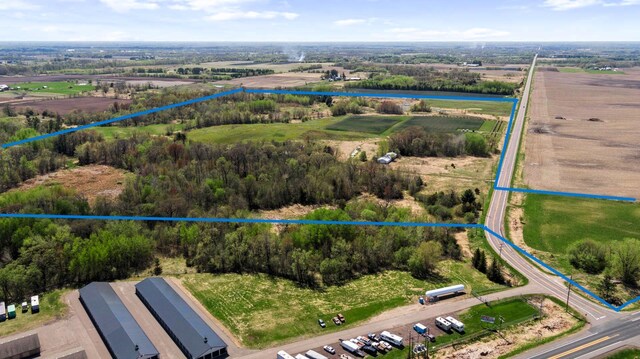 15535 375th St, Amador Twp, MN 55084 - overview of rural landscape featuring property boundaries highlighted