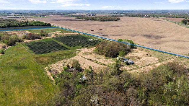15535 375th St, Amador Twp, MN 55084 - overview of rural landscape featuring large plots for crops and property parcel outlined