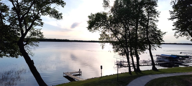 2520 Le Homme Dieu Hts NE Unit 3, Alexandria Twp, MN 56308 - water view featuring a boat dock