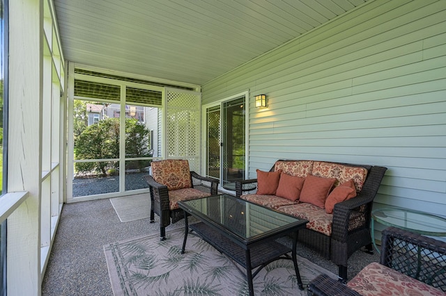 7232 Kestrel Trl, Savage, MN 55378 - sunroom / solarium featuring an outdoor living space