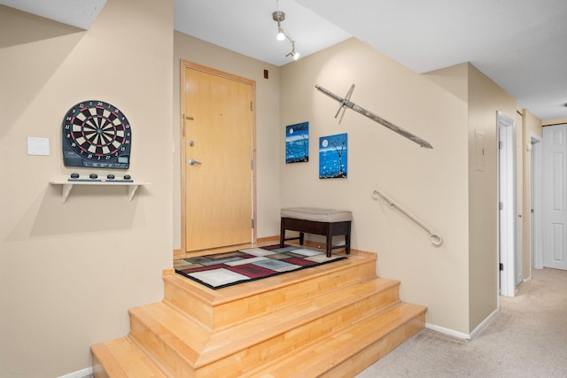 4860 Park Commons Dr Unit 314, Saint Louis Park, MN 55416 - stairs featuring baseboards and carpet