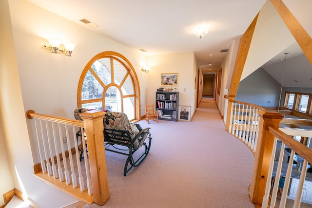 2300 County Road 92, Minnetrista, MN 55359 - corridor featuring carpet floors and an upstairs landing
