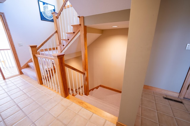 2300 County Road 92, Minnetrista, MN 55359 - stairs with tile patterned flooring and baseboards